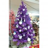 Albero di natale viola-bianco